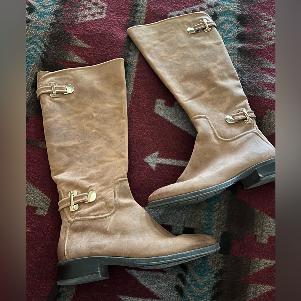 Antonio Melani NEERA Brown Leather Knee
High Boots Women's Size 10 M